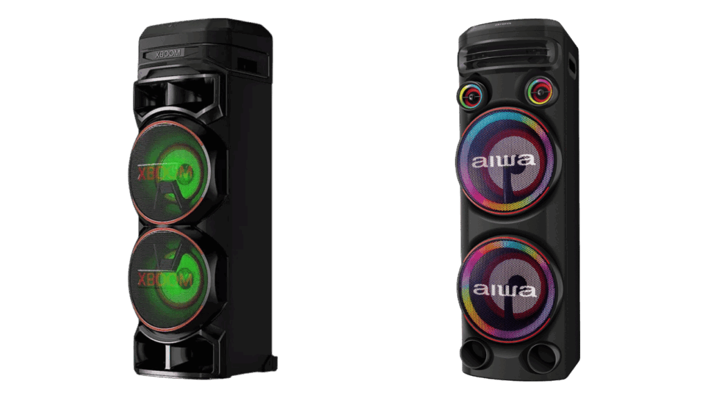 LG XBOOM RNC9 vs Aiwa T2W-02