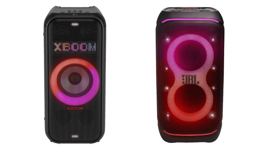 lg xboom xl7s ou jbl partybox stage 320 qual comprar