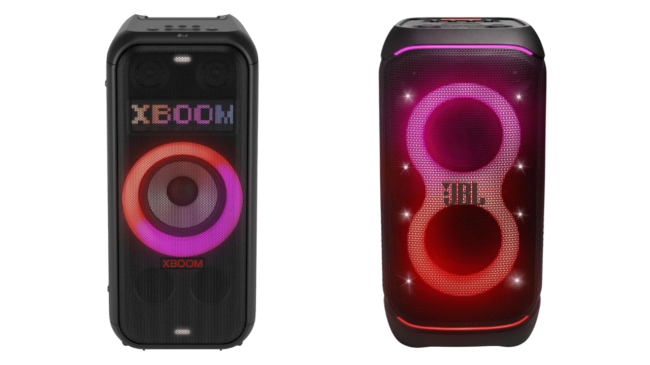 lg xboom xl7s ou jbl partybox stage 320 qual comprar